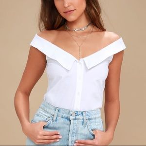 White off the shoulder blouse